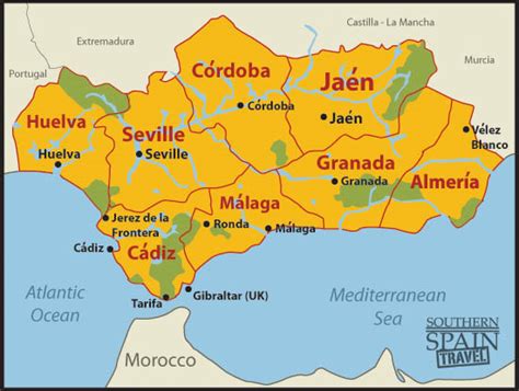 map of southern spain area